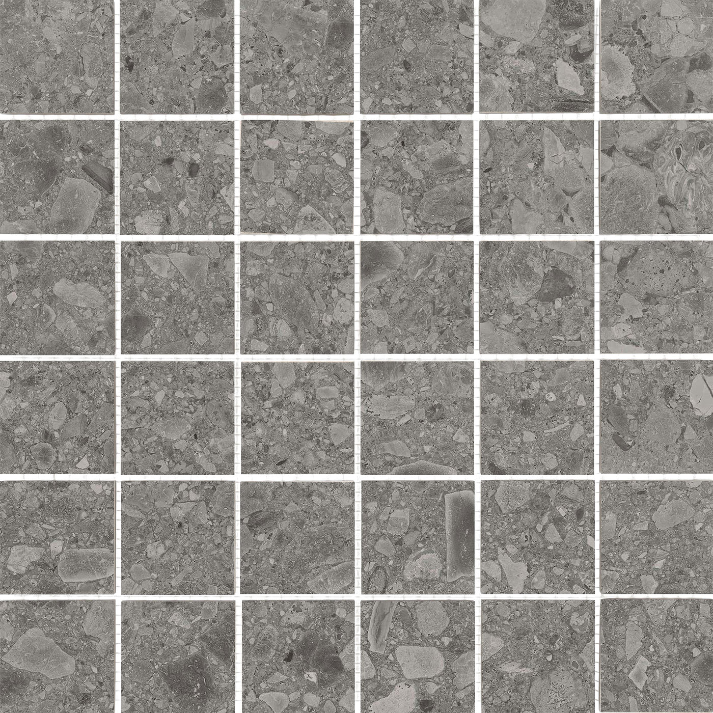 Mosaik Flodsten 5 x 5 cm Smoke